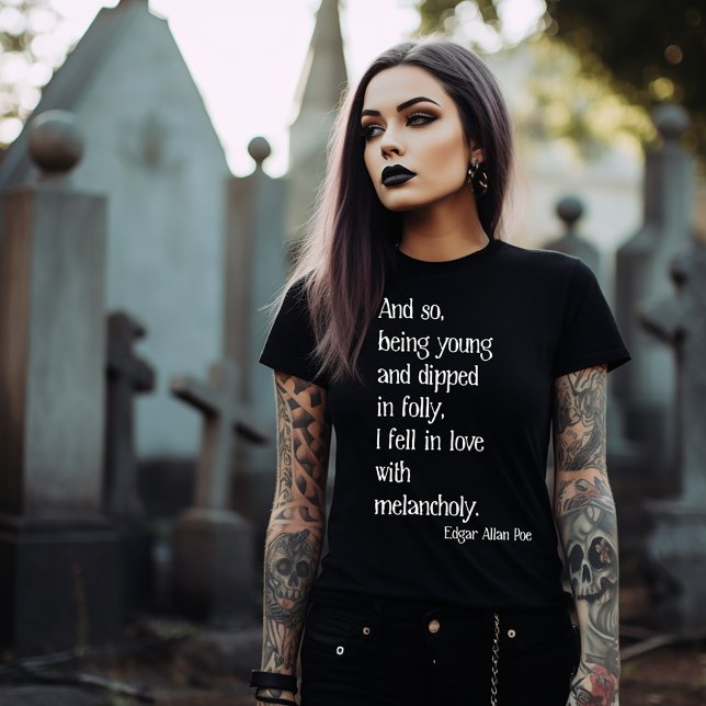 Camiseta Citação de Edgar Allan Poe (Criador carregado)