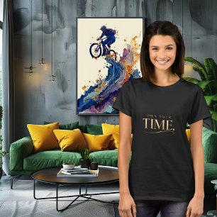 Camiseta Citação de Empoderamento Minimalista 'Assuma o Con