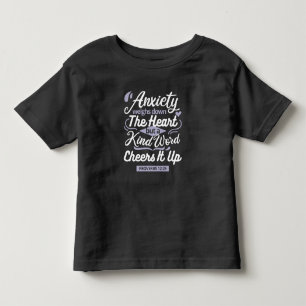 Camiseta Citação de Encorajamento Cristão – Ansiedade e Bon