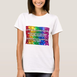 Camiseta Citação de Encorajamento Positivo do Empath Shine