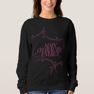 Camiseta Citação de Energia de Personagem Principal Rosa