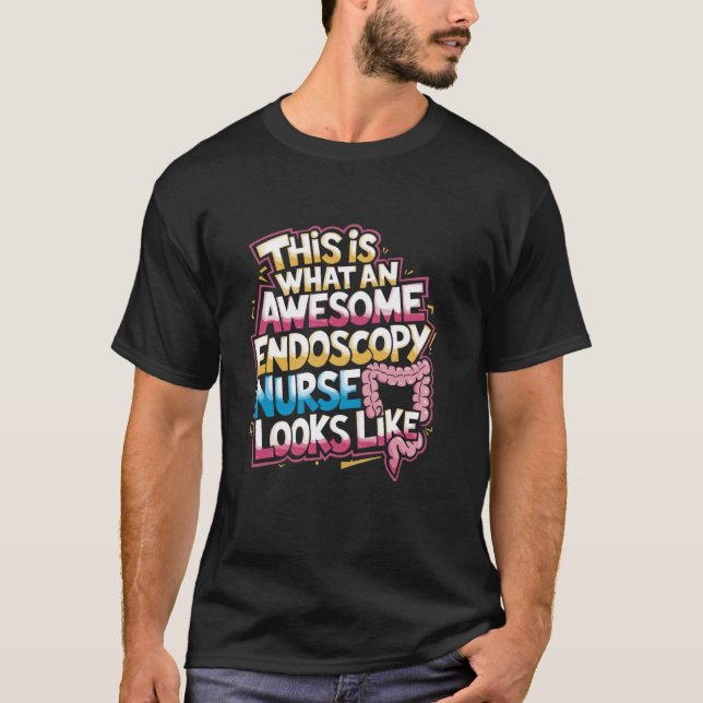 Camiseta Citação de Enfermagem em Endoscopia Enfermeira de  (Frente)