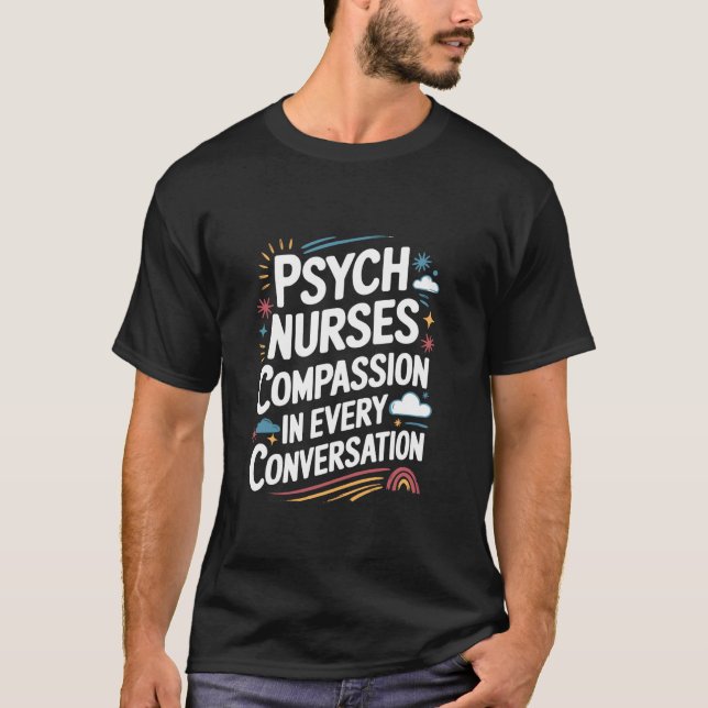 Camiseta Citação de Enfermagem Psiquiátrica de Saúde Mental (Frente)