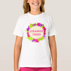 Camiseta Citação de estranho no estilo de programa de TV do