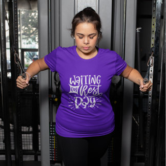 Camiseta Citação de Exercício de Academia Fitness Dia de De