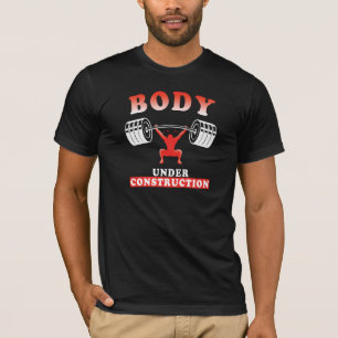 Camiseta Citação de exercícios motivacionais de formação de