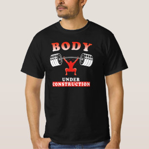 Camiseta Citação de exercícios motivacionais de formação de