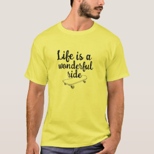 Camiseta Citação de Felicidade de Skate - Dito Divertido de