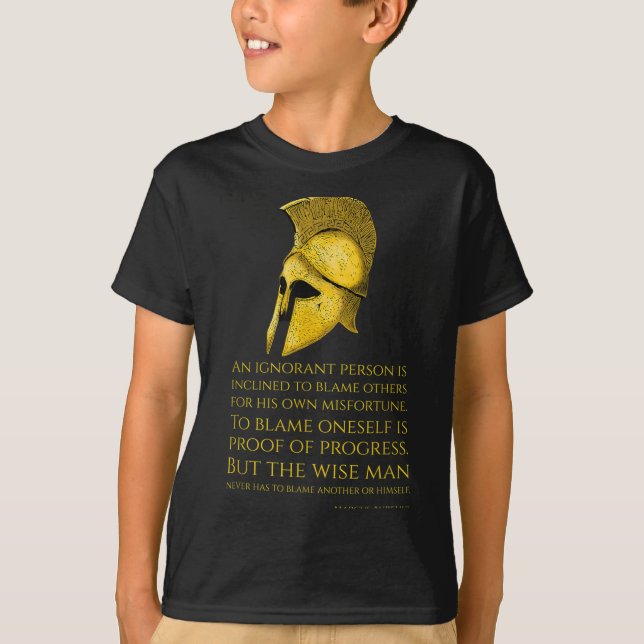 Camiseta Citação de Filosofia de Marcus Aurelius Stoic - St (Frente)