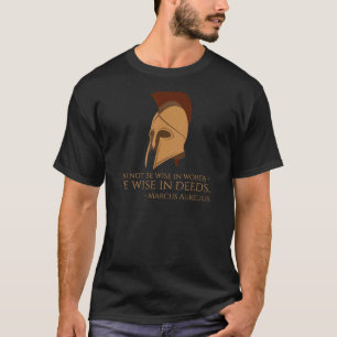 Camiseta Citação de Filosofia Estática Seja Sábio Em Atos M