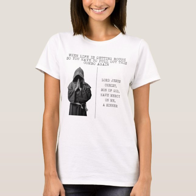 Camiseta Citação de força quando a vida está difícil (Frente)