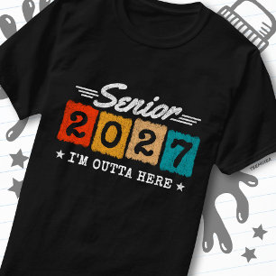 Camiseta Citação de Formatura Fora Daqui Turma de 2027