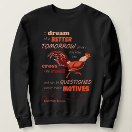 Camiseta Citação de frango Camisola de uso feminino