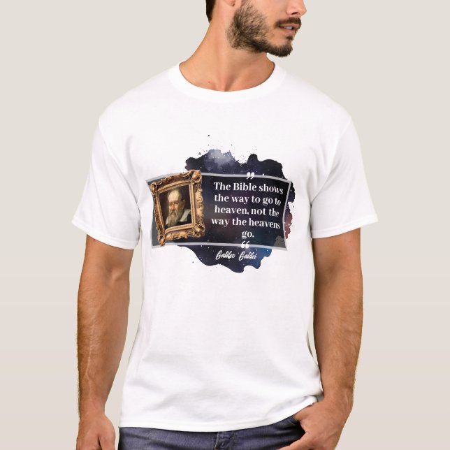 Camiseta Citação de Galileu Galilei (Frente)