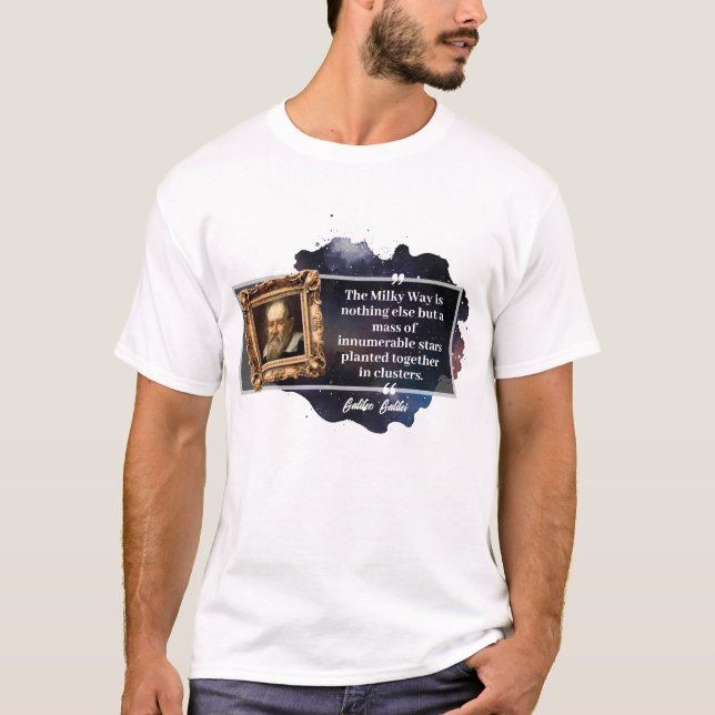 Camiseta Citação de Galileu Galilei (Frente)