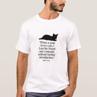 Camiseta Citação de Gato de Mark Twain
