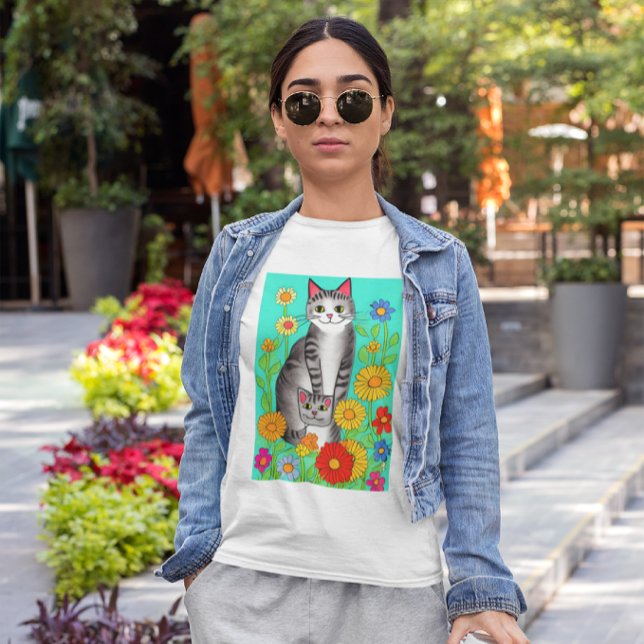 Camiseta Citação de Gato e Gato de Gatinho (Criador carregado)