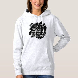 Camiseta Citação de Gato Engraçado Preto