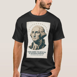 Camiseta Citação de George Washington Arte do Presidente Am