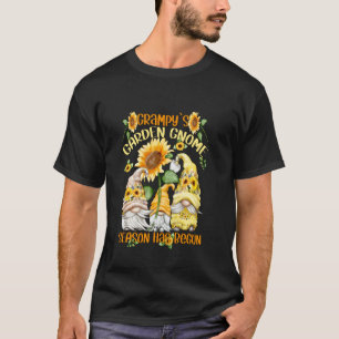 Camiseta Citação de Gnomos de Girassol Floral Para Vovô Jar