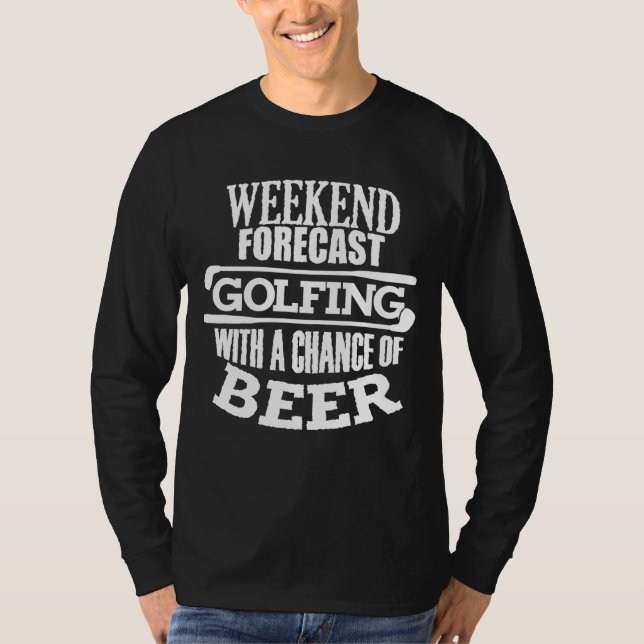Camiseta Citação De Golfe Engraçado Para A Bebida De Golfe  (Frente)