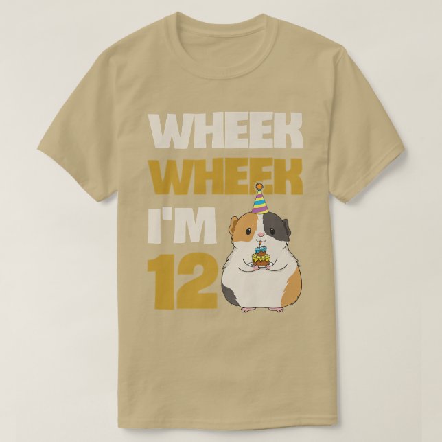 Camiseta Citação de Guiné Piggy para sua filha de 12 anos,  (Frente do Design)