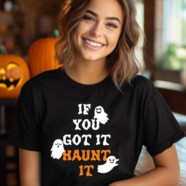 Camiseta Citação de Halloween do Fantasma Engraçado (Criador carregado)