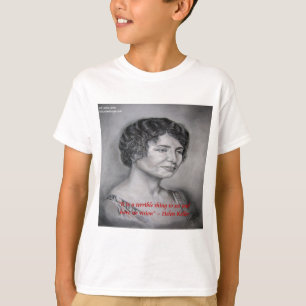 Camiseta Citação de Helen Keller sobre Visão e Sabedoria