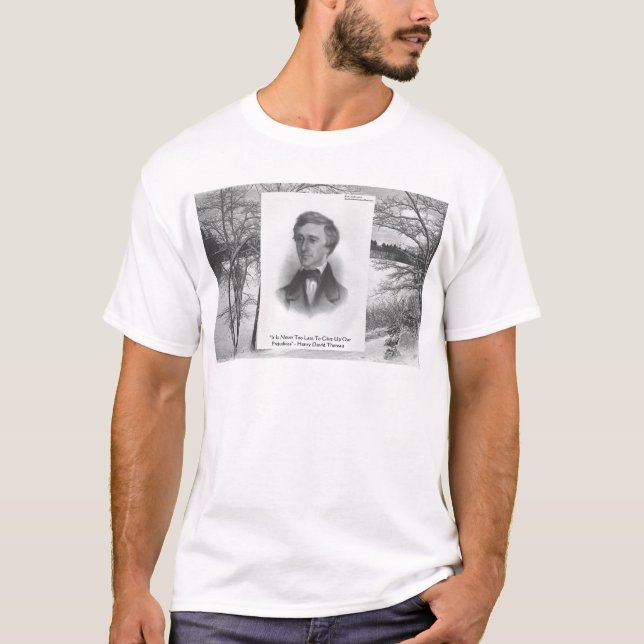 Camiseta Citação de Henry David Thoreau (Frente)