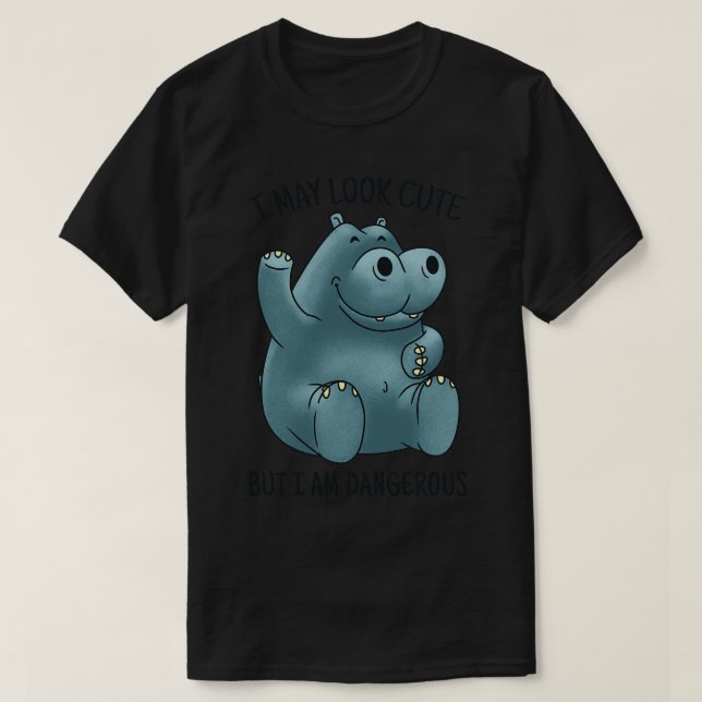 CAMISETA CITAÇÃO DE HIPOPÓTAMO FOFO (Frente do Design)