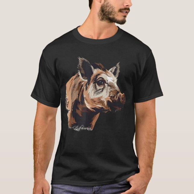 Camiseta Citação de Hog Assassin para Caça de Porcos e Hog  (Frente)