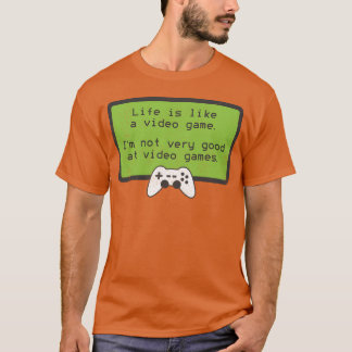 Camiseta Citação de humor depreciativo de videogames engraç