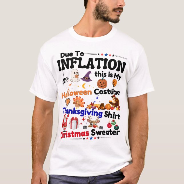 Camiseta Citação de Humor Devido à Inflação (Frente)