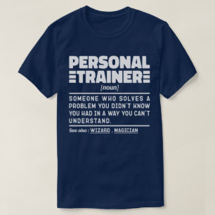 Camiseta Citação de Humor do Treinador Pessoal Noun Certifi
