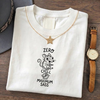 Camiseta Citação de Humor Rato Minúsculo Engraçado