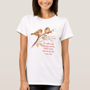 Camiseta Citação de Incentivo para Inspiração de Sparrow