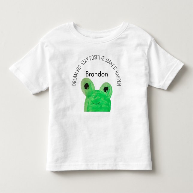 Camiseta Citação de inspiração do sapo Cute Personalizado (Frente)