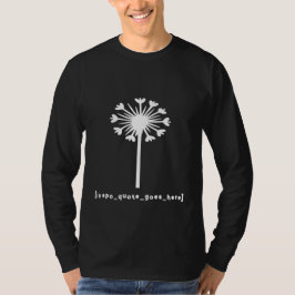 Camiseta Citação de Inspiração Fica Aqui manga longa