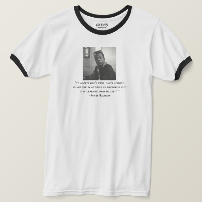 Camiseta Citação de James Baldwin (Frente do Design)