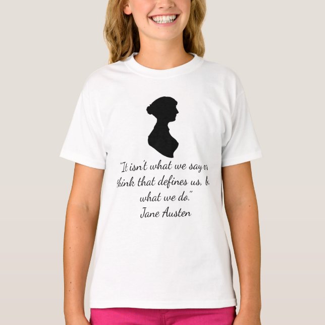 Camiseta citação de Jane Austen (Frente)