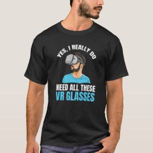 Camiseta Citação De Jogador De Realidade Virtual Para Um Jo