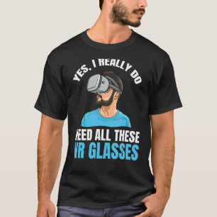 Camiseta Citação De Jogador De Realidade Virtual Para Um Vr