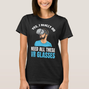 Camiseta Citação De Jogador De Realidade Virtual Para Um Vr