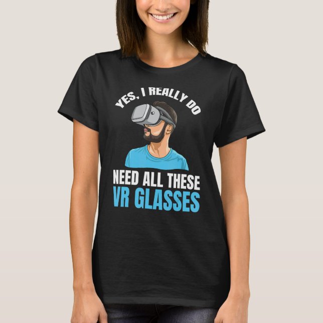 Camiseta Citação De Jogador De Realidade Virtual Para Um Vr (Frente)