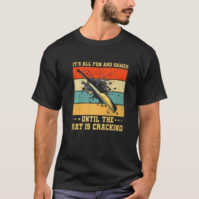 Camiseta Citação De Jogo De Críquete Para Um Cricketer (Frente)
