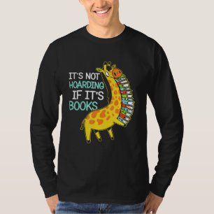 Camiseta Citação de Leitura do Livro de Folhas de Girafa