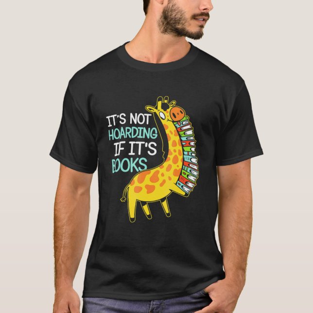Camiseta Citação de Leitura do Livro de Folhas de Girafa (Frente)