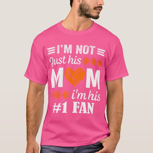 Camiseta Citação de Mãe Fã de Basquete (Frente)