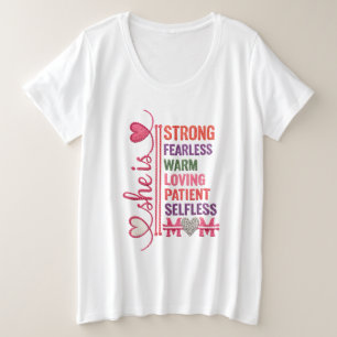 Camiseta Citação de mãe forte