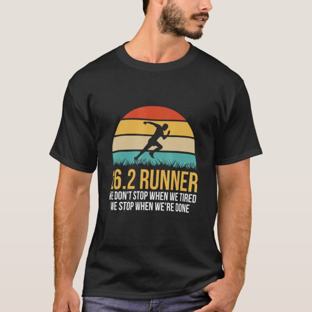 Camiseta Citação De Maratona Para Um Runner 26 (Frente)